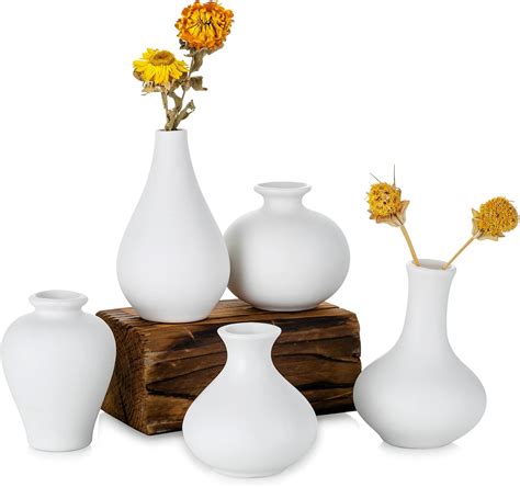 Amazon De Natupia Home Living Vasen Set Aus 4 Kleine Vasen Als