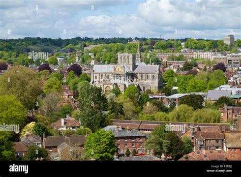 Winchester City And Cathedral Hampshire England Uk Stock Photo