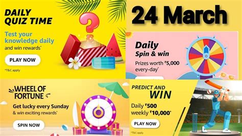 Amazon Daily Quiz Answers Today Predict And Win Quiz Answers Today