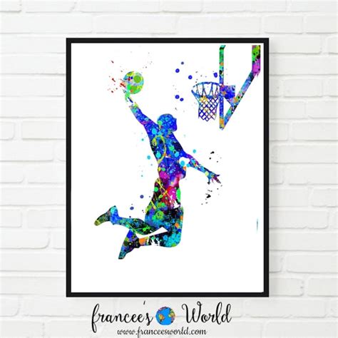 Basketball Player Print, Basketball Art, Boy Basketball print, male ...