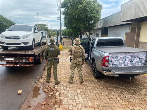 PF e BPFron apreendem dois veículos carregados cigarros