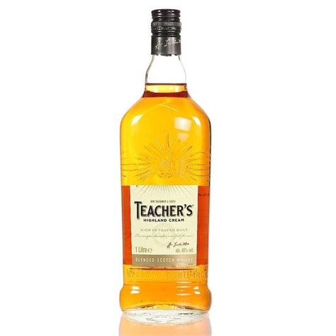 Teachers Highland Cream Blended Scotch Whisky Liter Vintage Wine