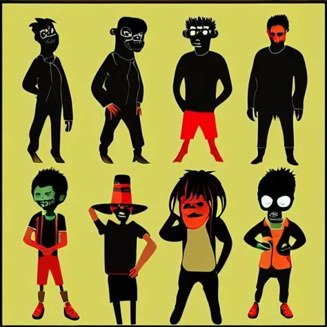 New Gorillaz Band Member Vector Art Digital Art Stable Diffusion