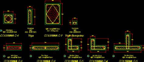 Detalles De Columnas Y Vigas En AutoCAD Libreria CAD