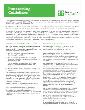 Fillable Online Barnardos Org Fundraising Guidelines Proposal Form