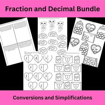 Fraction and Decimal Conversion and Simplification Bundle with BONUS Page