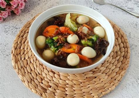 Resep Sup Telur Puyuh Oleh Nauzaery Setyo Cookpad