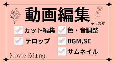 低価格で高品質！おしゃれな動画編集承ります Sns、youtube、サプライズムービーも対応します！