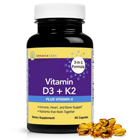 Innovixlabs Vitamin D3 K2 Supplement Adk With Vit D3 5000 Iu