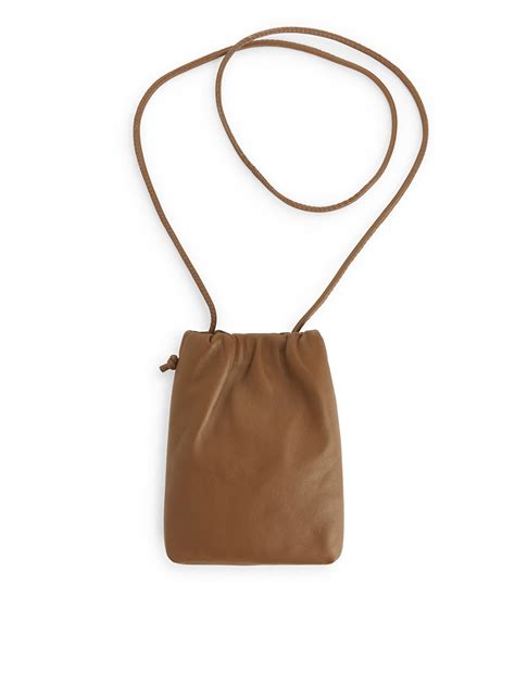 Leather Crossbody Bag Brown Arket Pl