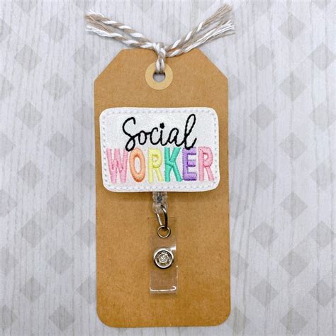 Social Worker Badge Reel Social Worker ID Badge Holder - Etsy