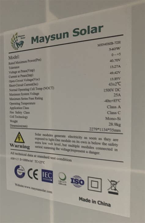 Solar Panel Surya Mono 540wp Maysun MS540 Half Cut Cell Sentra Elektrik