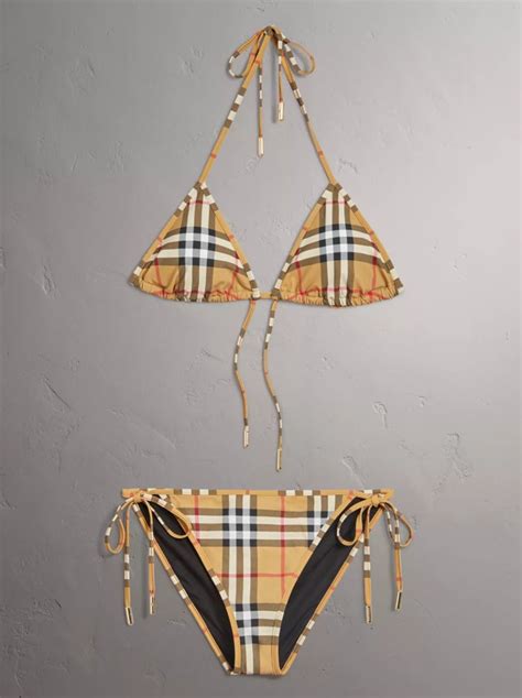 Burberry Vintage Check Triangle Bikini Best Designer Swimsuits Hot