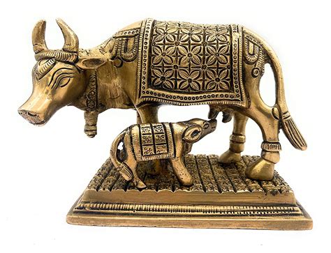 Buy Bhunes Brass Kamadhenu Idol Kamdhenu Sculpture Holy Cow Brass