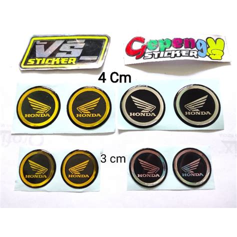 Jual Emblem Timbul Logo Motor Honda Sayap Murah Isi Kanan Kiri