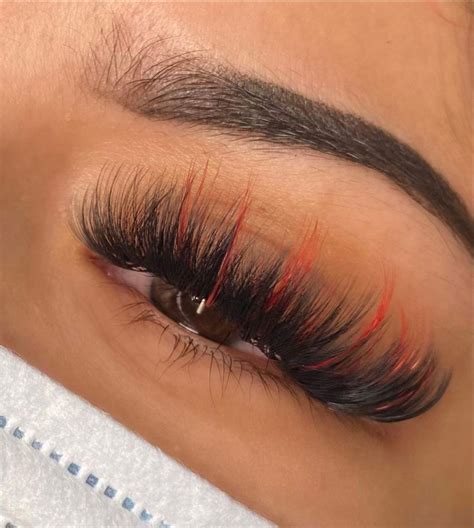 Orange Lash Extension Wimpers Wimper Extensions Nagels