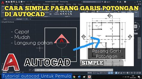 Cara Membuat Garis Potongan Di Autocad Cara Menemukan Simbol Potongan