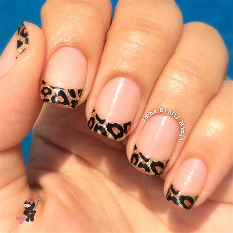 Leopard French Tip Nail Wrap The Crafty Ninja