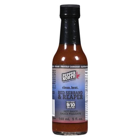 Pepper North Hot Sauce Red Serrano Reaper 148 ml Voilà Online Groceries Offers