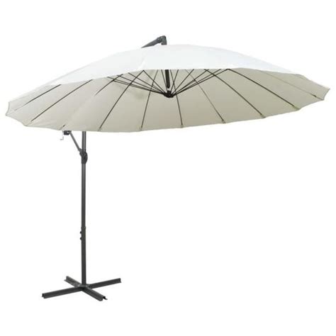 Atyhao Parasol Suspendu Blanc M Aluminium Cdiscount Jardin