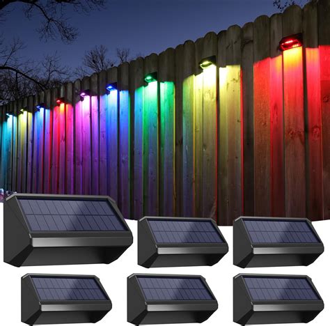 Bridika Solar Fence Lights 8 Colors Warm White Cool White And RGB