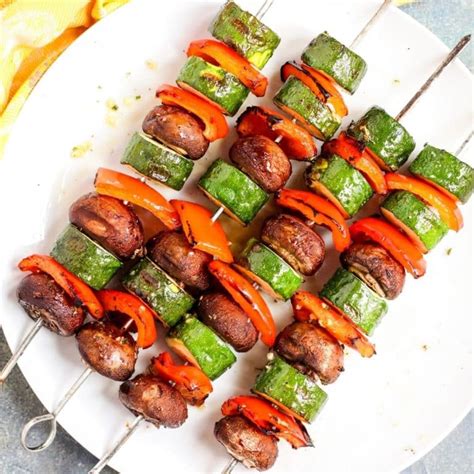 Mediterranean Grilled Veggie Kabobs - Veggies Save The Day