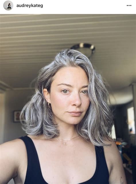 Gray Ash Hair Ombre Silver Hair Dyed Gray Hair Grey White Hair Gray