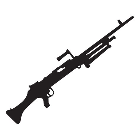 Vector Transparente Png Y Svg De Silueta De Rifle De Ametralladora