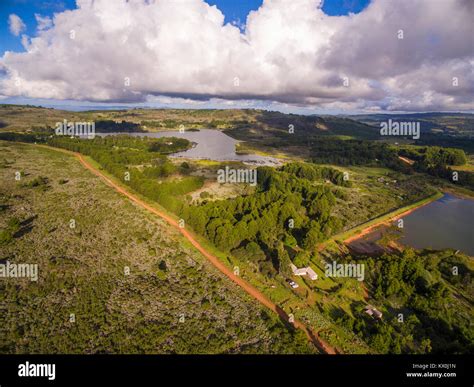 An Aerial View Of The Connemara Lakes In Zimbabwes Nyanga Stock Photo