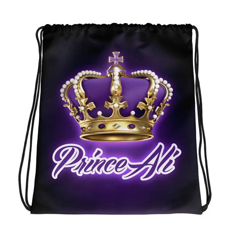 Prince Ali Drip And Crown Drawstring Bag