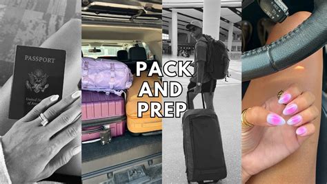 VLOG Pack And Prep With Me For A Month In Europe Lip Flip Nails