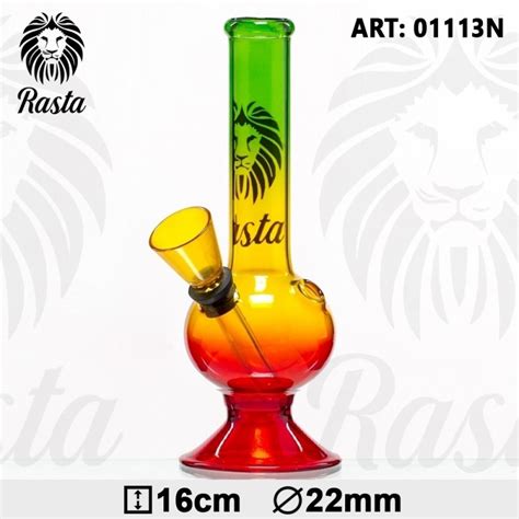 Fajka wodna Bongo Rasta szkło 16cm 01113N Shishka79 Sklep