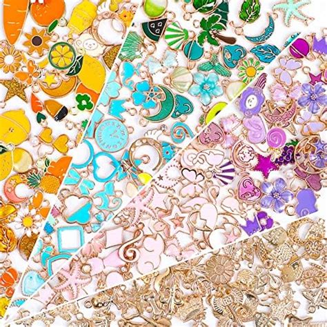 SANNIX 350Pcs Wholesale Bulk Lots Jewelry Making Charms Assorted Gold