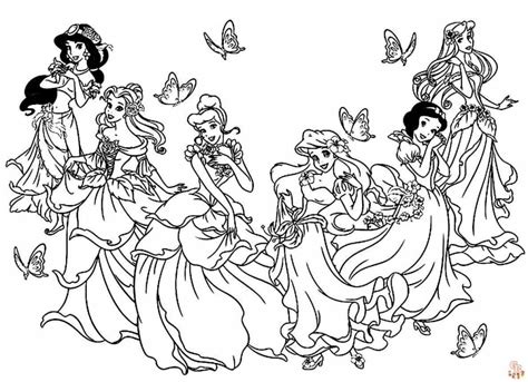 Colorful Fun Printable Disney Princess Coloring Pages