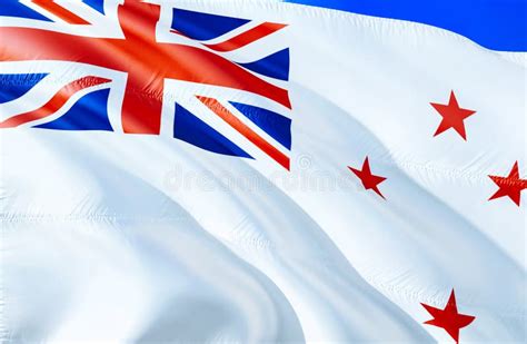 New Zealand Red Ensign Flag. 3D Waving Flag Design. the National Symbol ...