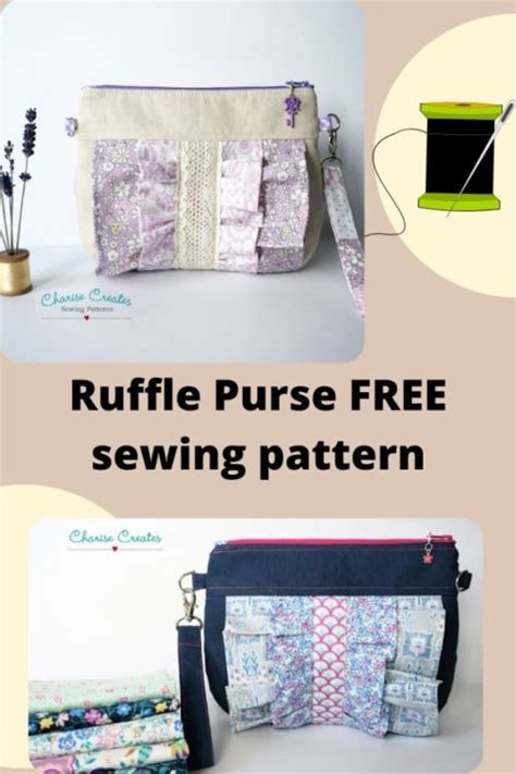 Ruffle Purse Free Sewing Pattern Sew Modern Bags