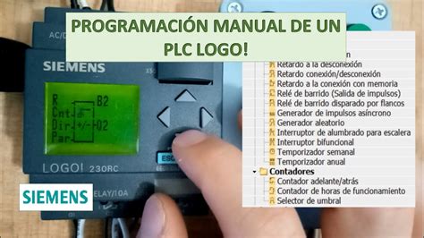 Programaci N Manual De Un Plc Logo Youtube