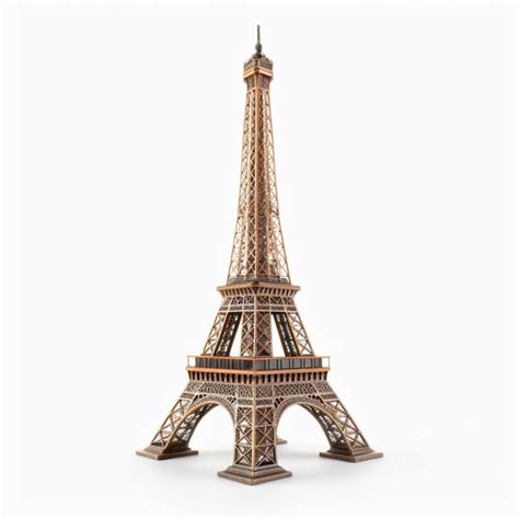 Premium AI Image Arafed Model Of The Eiffel Tower On A White