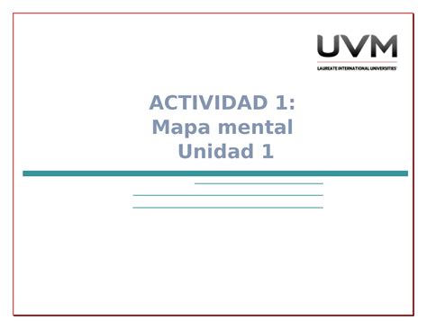 Actividad Sistemas Operativos Actividad Mapa Mental Unidad