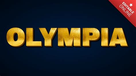 Olympia | Shiny Gold 3D | Text Effect Generator