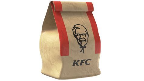 Modelo D Bolsa De Papel Detallada De Kfc Turbosquid