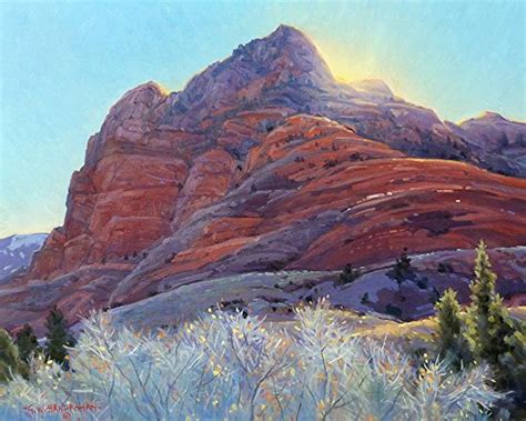 Sunrise, Kolob Canyon | Landscape paintings, Oil painting landscape, American painting