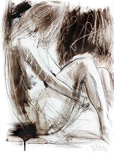 Buy Nude Female Drawing Print Charcoal Woman Nudity Sketch Figure