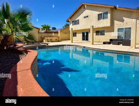 Residential house exterior with pool in Las Vegas Stock Photo - Alamy