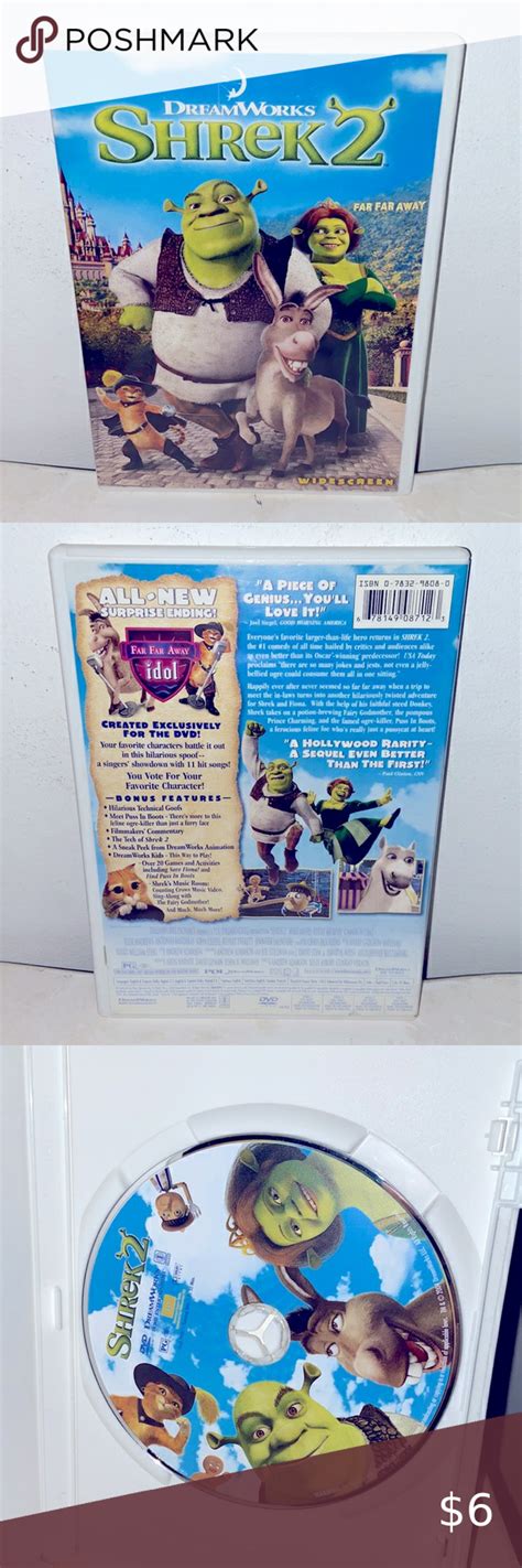 Shrek 2 🐴 DreamWorks 🌙 DVD 📀 Widescreen 🎥 | Dreamworks, Shrek, Dvd