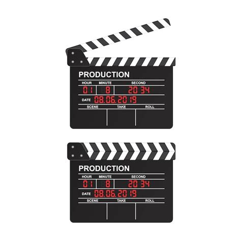 Premium Vector Movie Clapper Board Illustration Isolated On White