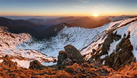 Mountain Landscape at Spring - Winter in Slovakia, Low Tatras Pa Stock ...