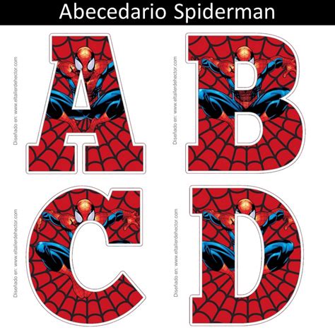 Letras De Spiderman El Taller De Hector Spiderman Abecedario Letras