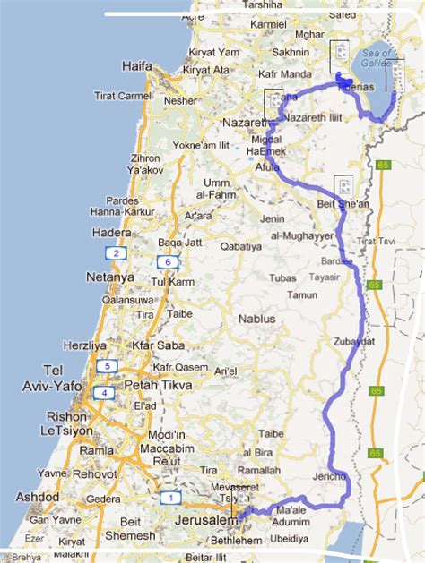 map of nazareth to bethlehem 3