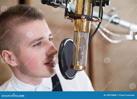 Man Singing With Microphone Royalty Free Stock Photos Image 34070868